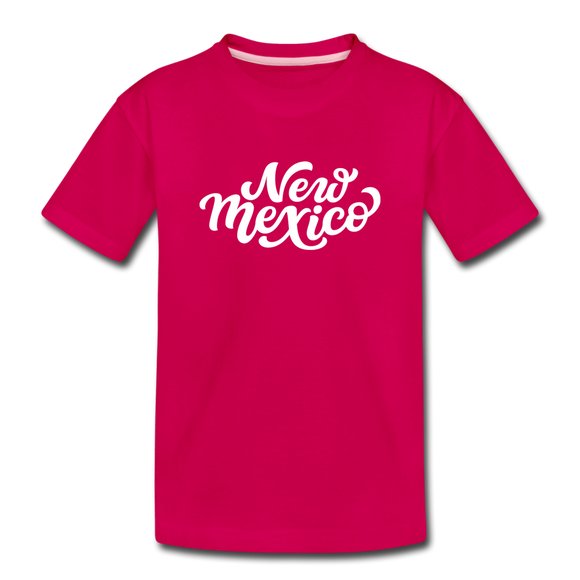 New Mexico Toddler T-Shirt - Hand Lettered New Mexico Toddler Tee - dark pink