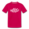 New Mexico Toddler T-Shirt - Hand Lettered New Mexico Toddler Tee - dark pink