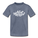 New Mexico Toddler T-Shirt - Hand Lettered New Mexico Toddler Tee - heather blue