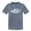 New Mexico Toddler T-Shirt - Hand Lettered New Mexico Toddler Tee - heather blue