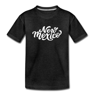 New Mexico Toddler T-Shirt - Hand Lettered New Mexico Toddler Tee - charcoal gray