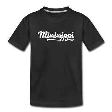 Mississippi Toddler T-Shirt - Hand Lettered Mississippi Toddler Tee - black