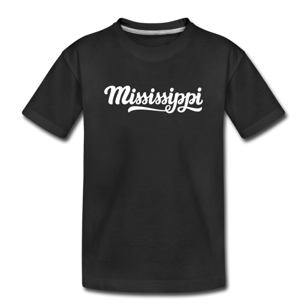 Mississippi Toddler T-Shirt - Hand Lettered Mississippi Toddler Tee - black