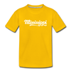 Mississippi Toddler T-Shirt - Hand Lettered Mississippi Toddler Tee - sun yellow