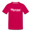 Mississippi Toddler T-Shirt - Hand Lettered Mississippi Toddler Tee - dark pink