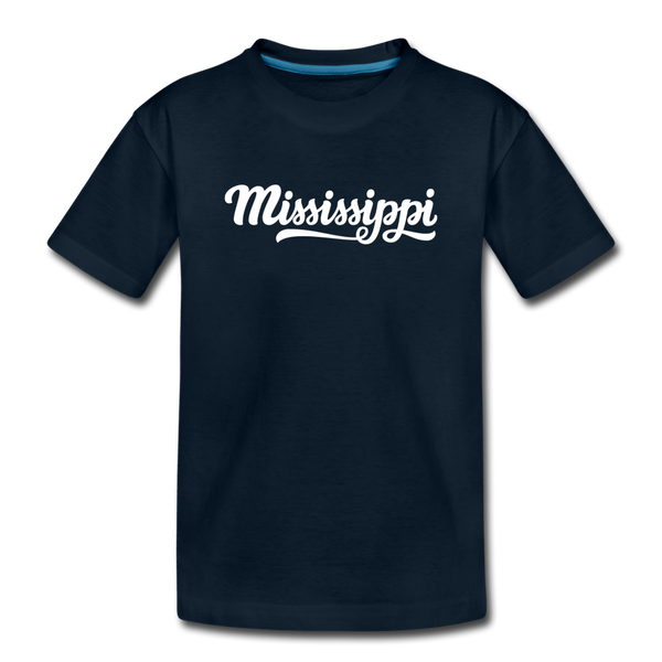 Mississippi Toddler T-Shirt - Hand Lettered Mississippi Toddler Tee - deep navy