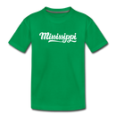 Mississippi Toddler T-Shirt - Hand Lettered Mississippi Toddler Tee - kelly green