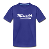 Missouri Toddler T-Shirt - Hand Lettered Missouri Toddler Tee - royal blue