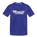 Missouri Toddler T-Shirt - Hand Lettered Missouri Toddler Tee - royal blue