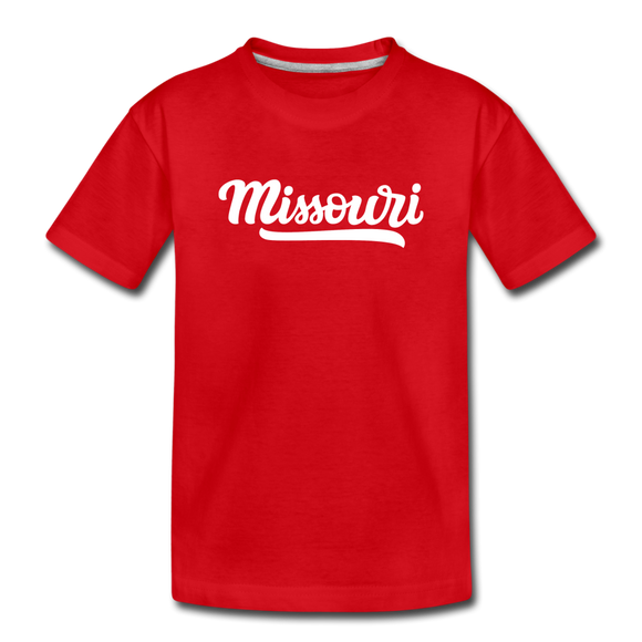 Missouri Toddler T-Shirt - Hand Lettered Missouri Toddler Tee - red