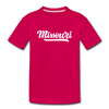 Missouri Toddler T-Shirt - Hand Lettered Missouri Toddler Tee - dark pink