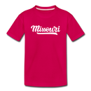 Missouri Toddler T-Shirt - Hand Lettered Missouri Toddler Tee - dark pink