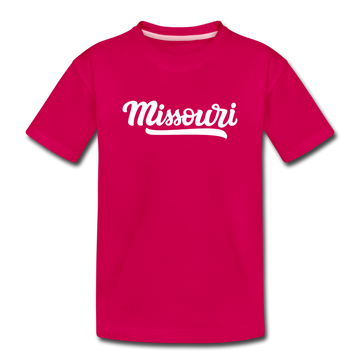 Missouri Toddler T-Shirt - Hand Lettered Missouri Toddler Tee - dark pink