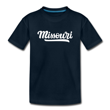 Missouri Toddler T-Shirt - Hand Lettered Missouri Toddler Tee - deep navy