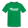 Missouri Toddler T-Shirt - Hand Lettered Missouri Toddler Tee - kelly green