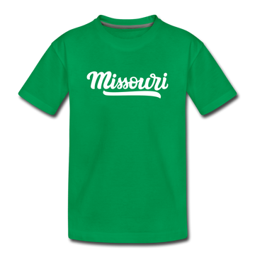 Missouri Toddler T-Shirt - Hand Lettered Missouri Toddler Tee - kelly green