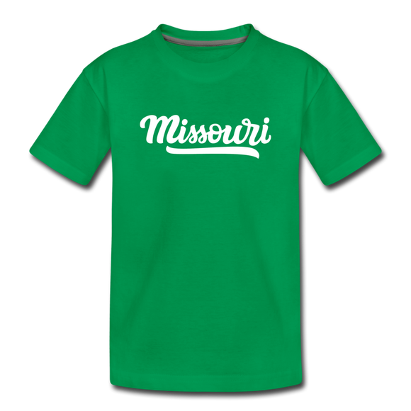 Missouri Toddler T-Shirt - Hand Lettered Missouri Toddler Tee - kelly green