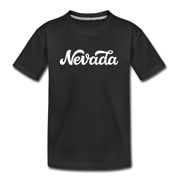Nevada Toddler T-Shirt - Hand Lettered Nevada Toddler Tee - black