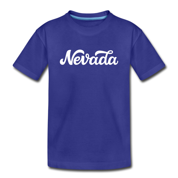 Nevada Toddler T-Shirt - Hand Lettered Nevada Toddler Tee - royal blue