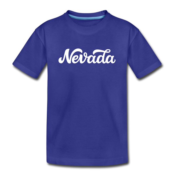 Nevada Toddler T-Shirt - Hand Lettered Nevada Toddler Tee - royal blue