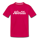 Nevada Toddler T-Shirt - Hand Lettered Nevada Toddler Tee - dark pink