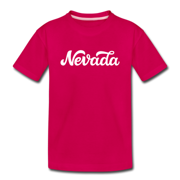 Nevada Toddler T-Shirt - Hand Lettered Nevada Toddler Tee - dark pink