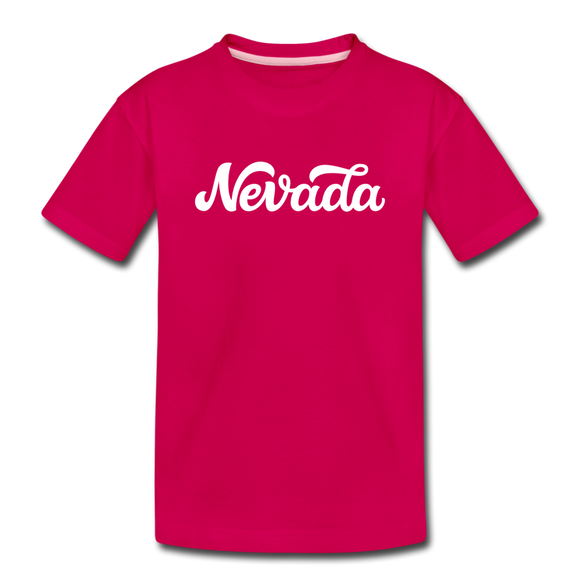 Nevada Toddler T-Shirt - Hand Lettered Nevada Toddler Tee - dark pink