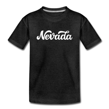 Nevada Toddler T-Shirt - Hand Lettered Nevada Toddler Tee - charcoal gray