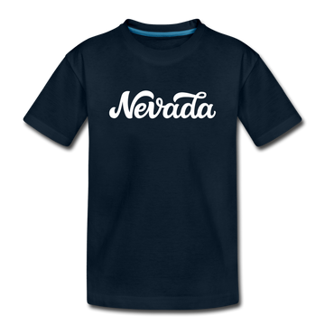Nevada Toddler T-Shirt - Hand Lettered Nevada Toddler Tee - deep navy