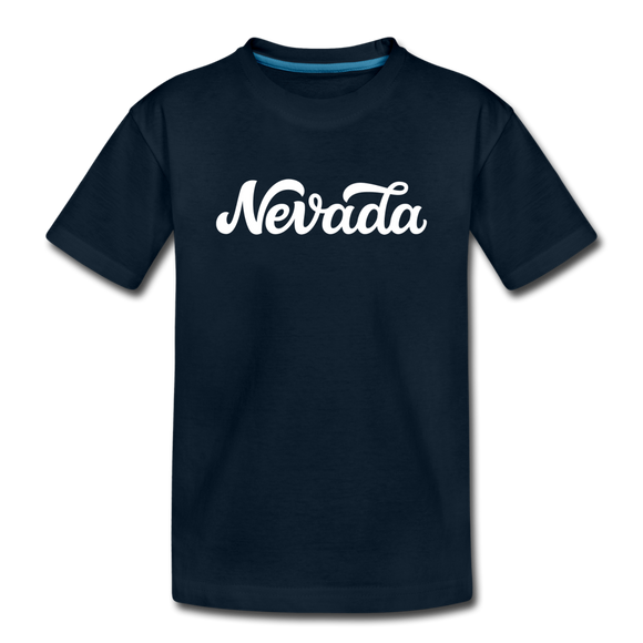 Nevada Toddler T-Shirt - Hand Lettered Nevada Toddler Tee - deep navy
