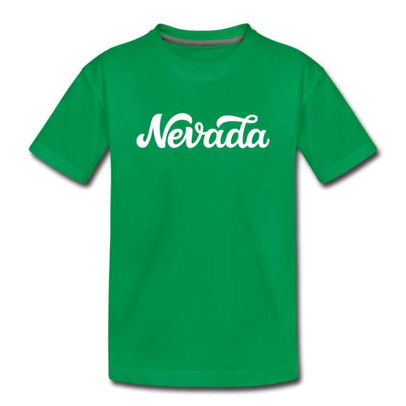 Nevada Toddler T-Shirt - Hand Lettered Nevada Toddler Tee - kelly green