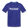 Massachusetts Toddler T-Shirt - Hand Lettered Massachusetts Toddler Tee - royal blue