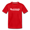 Massachusetts Toddler T-Shirt - Hand Lettered Massachusetts Toddler Tee - red
