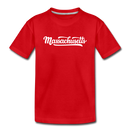 Massachusetts Toddler T-Shirt - Hand Lettered Massachusetts Toddler Tee - red