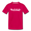 Massachusetts Toddler T-Shirt - Hand Lettered Massachusetts Toddler Tee - dark pink