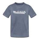 Massachusetts Toddler T-Shirt - Hand Lettered Massachusetts Toddler Tee - heather blue