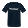 Massachusetts Toddler T-Shirt - Hand Lettered Massachusetts Toddler Tee - deep navy