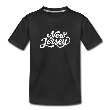 New Jersey Toddler T-Shirt - Hand Lettered New Jersey Toddler Tee - black