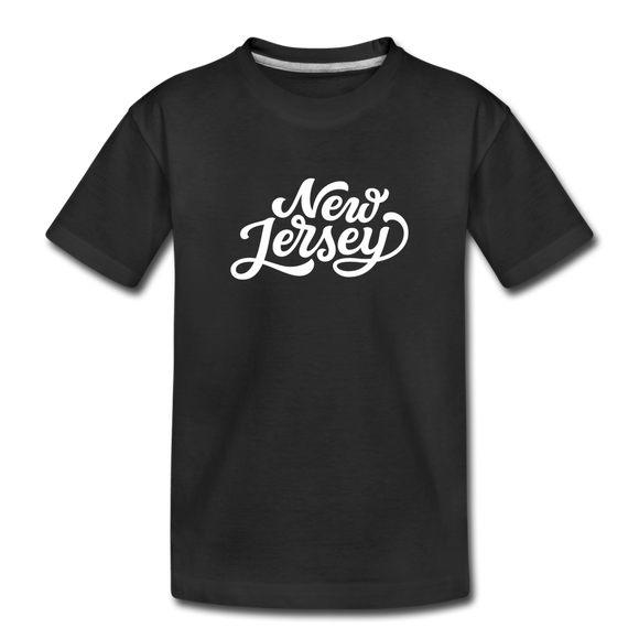 New Jersey Toddler T-Shirt - Hand Lettered New Jersey Toddler Tee - black