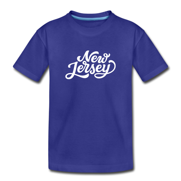 New Jersey Toddler T-Shirt - Hand Lettered New Jersey Toddler Tee - royal blue