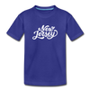 New Jersey Toddler T-Shirt - Hand Lettered New Jersey Toddler Tee - royal blue