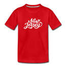New Jersey Toddler T-Shirt - Hand Lettered New Jersey Toddler Tee - red