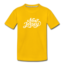 New Jersey Toddler T-Shirt - Hand Lettered New Jersey Toddler Tee - sun yellow