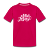 New Jersey Toddler T-Shirt - Hand Lettered New Jersey Toddler Tee - dark pink