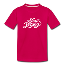 New Jersey Toddler T-Shirt - Hand Lettered New Jersey Toddler Tee - dark pink