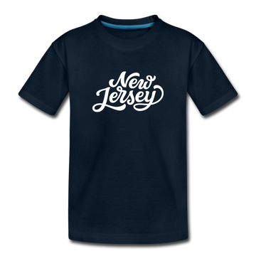 New Jersey Toddler T-Shirt - Hand Lettered New Jersey Toddler Tee - deep navy