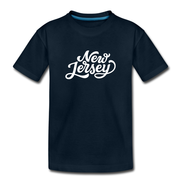 New Jersey Toddler T-Shirt - Hand Lettered New Jersey Toddler Tee - deep navy