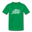 New Jersey Toddler T-Shirt - Hand Lettered New Jersey Toddler Tee - kelly green