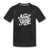 New York Toddler T-Shirt - Hand Lettered New York Toddler Tee - black