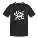 New York Toddler T-Shirt - Hand Lettered New York Toddler Tee - black